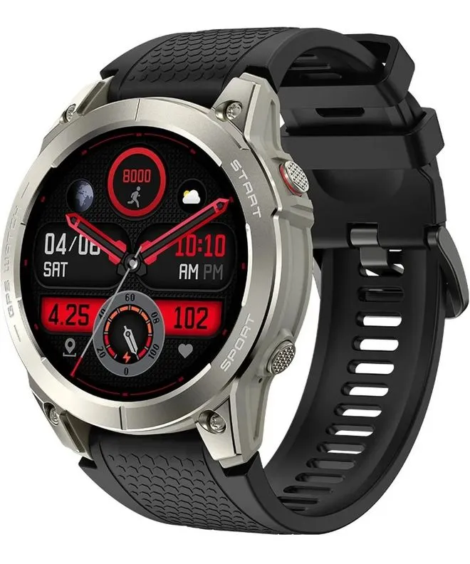 Smartwatch Manta Activ X GPS Srebrny SET Outlet SWA001SL-WYP250096 (SWA001SV)