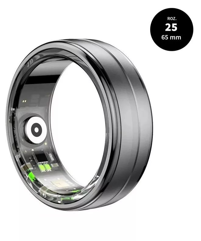 Smartring Rubicon R06 Black S11, rozmiar 25 SMARUB326