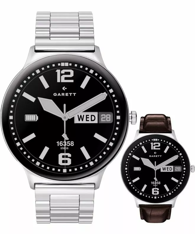 Smartwatch Garett Quantum Glow Silver SET 5904238487563