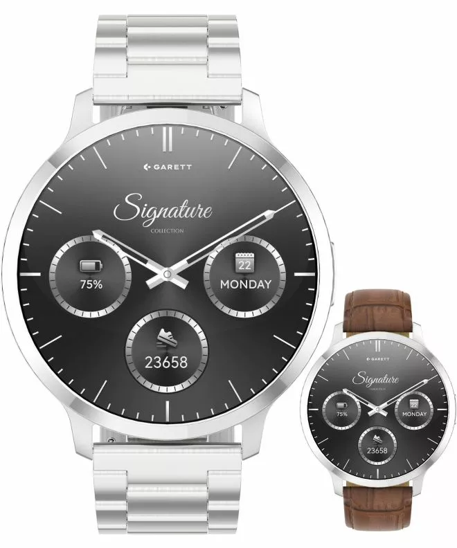Smartwatch Garett Signature Edge Silver Solid SET 5904238485163