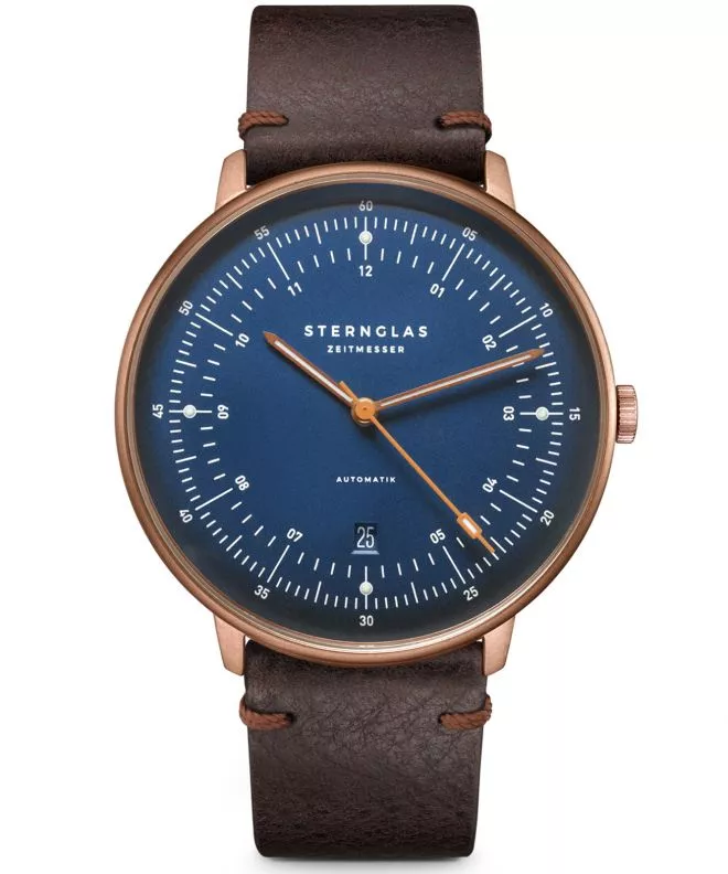 Zegarek męski Sternglas Hamburg Dark Blue Bronze Automatic S02-HH27-VI17