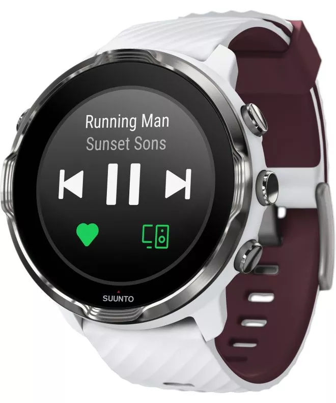Zegarek smartwatch Suunto 7 White Burgundy Wrist HR GPS Outlet SS050380000 WYP221972