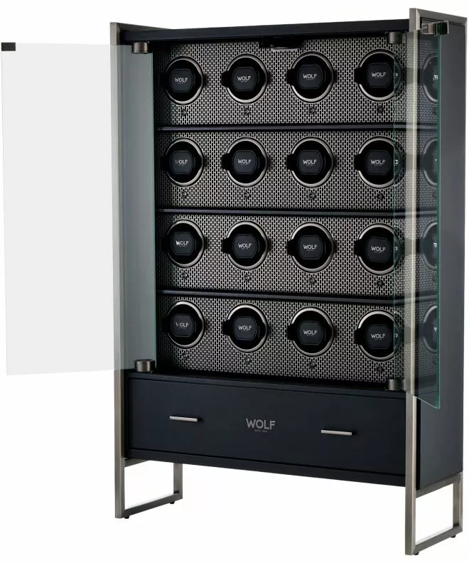 Szafa na zegarki z rotomatami Wolf Axis 16 PC Cabinet Powder Coat na 16 zegarków 488703