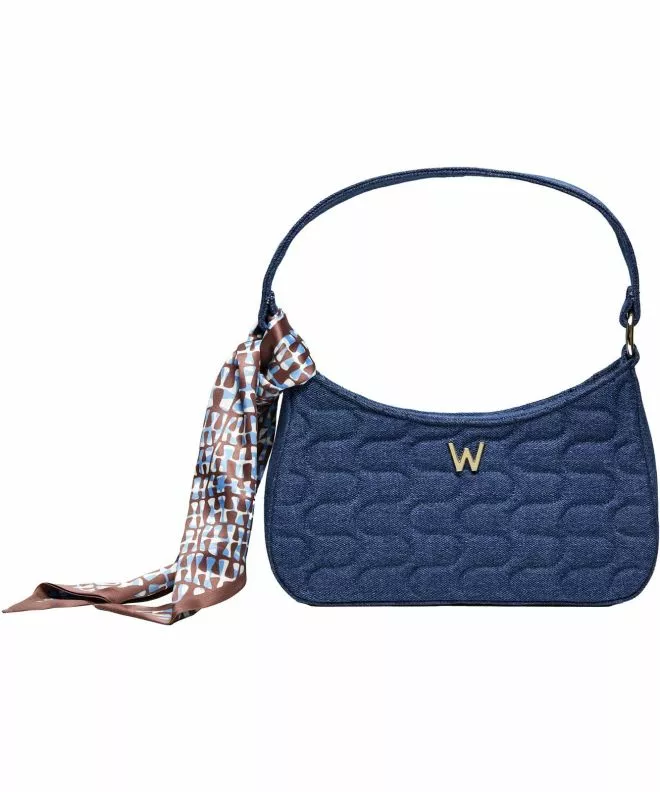 Torebka na ramię z apaszką Wolf Mimi Swirl Denim 769217