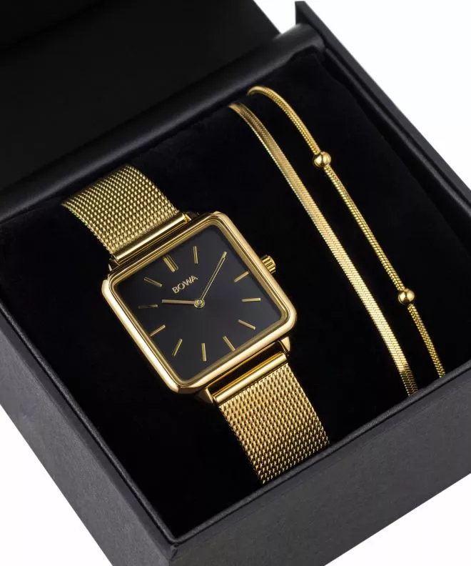 Zegarek damski BOWA Vienna Black Gold Mesh 29 Gift Set VI294-14-164M-419-01