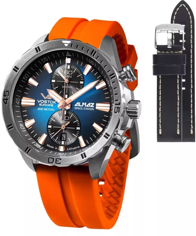 Zegarek męski Vostok Europe Almaz Chrono Limited Edition + pasek Vostok 6S11-320A675-2957