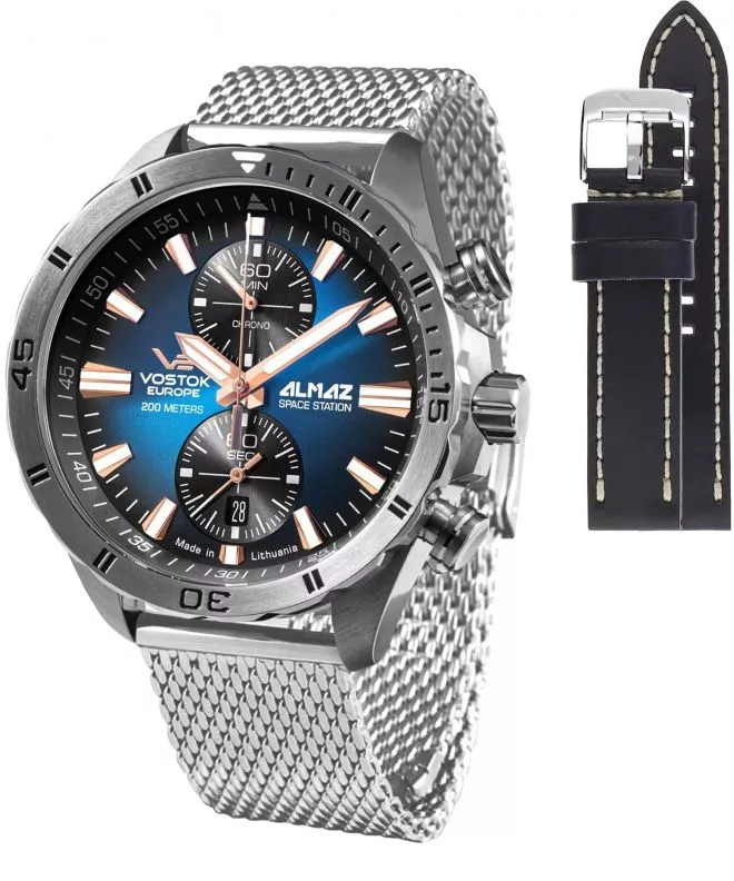 Zegarek męski Vostok Europe Almaz Chrono Limited Edition + pasek Vostok 6S11-320A675-3701