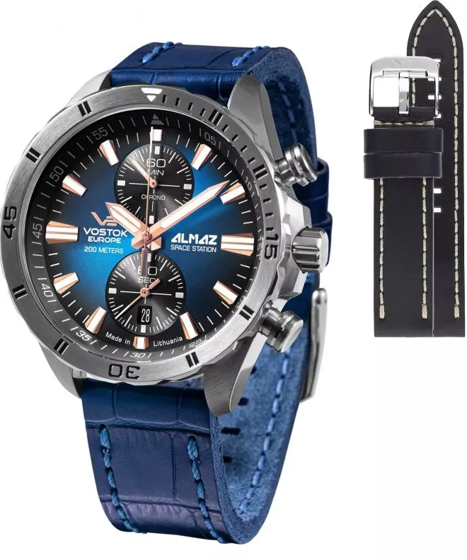 Zegarek męski Vostok Europe Almaz Chrono Limited Edition + pasek Vostok 6S11-320A675-45954