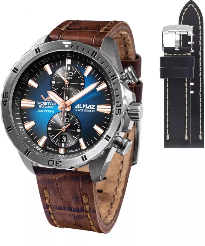 Zegarek męski Vostok Europe Almaz Chrono Limited Edition + pasek Vostok 6S11-320A675-45961