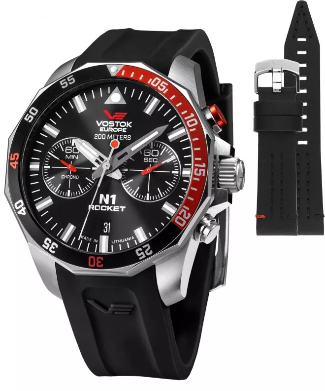 Zegarek męski Vostok Europe Rocket N-1 Chrono Limited Edition + pasek Vostok 6S21-225A707-4081