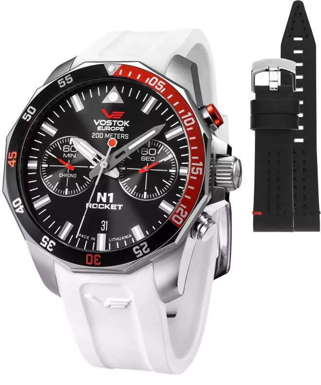 Zegarek męski Vostok Europe Rocket N-1 Chrono Limited Edition + pasek Vostok 6S21-225A707-53874