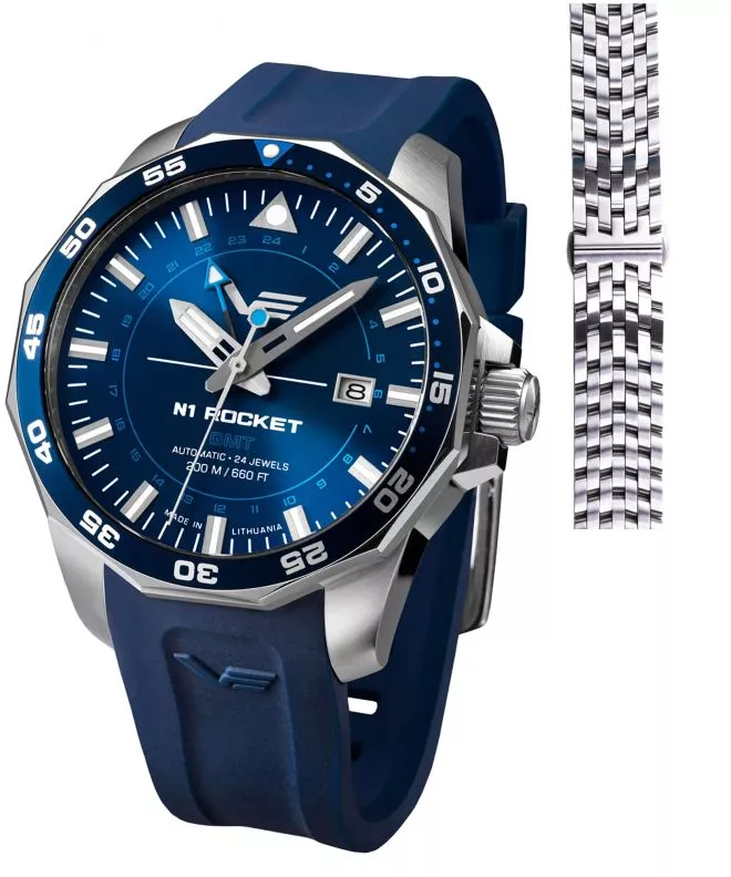 Zegarek męski Vostok Europe Rocket N-1 Automatic GMT Limited Edition + pasek Vostok NH34-225A712B-39380