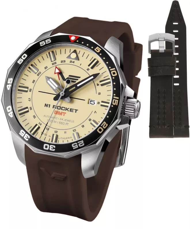 Zegarek męski Vostok Europe Rocket N-1 Automatic GMT Limited Edition + pasek Vostok NH34-225A713-39946