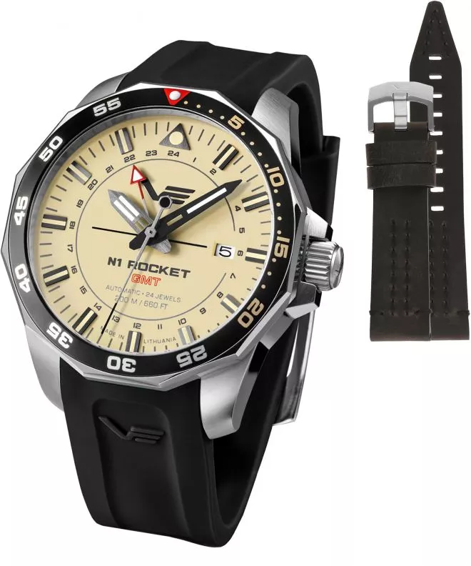 Zegarek męski Vostok Europe Rocket N-1 Automatic GMT Limited Edition + pasek Vostok NH34-225A713-4081