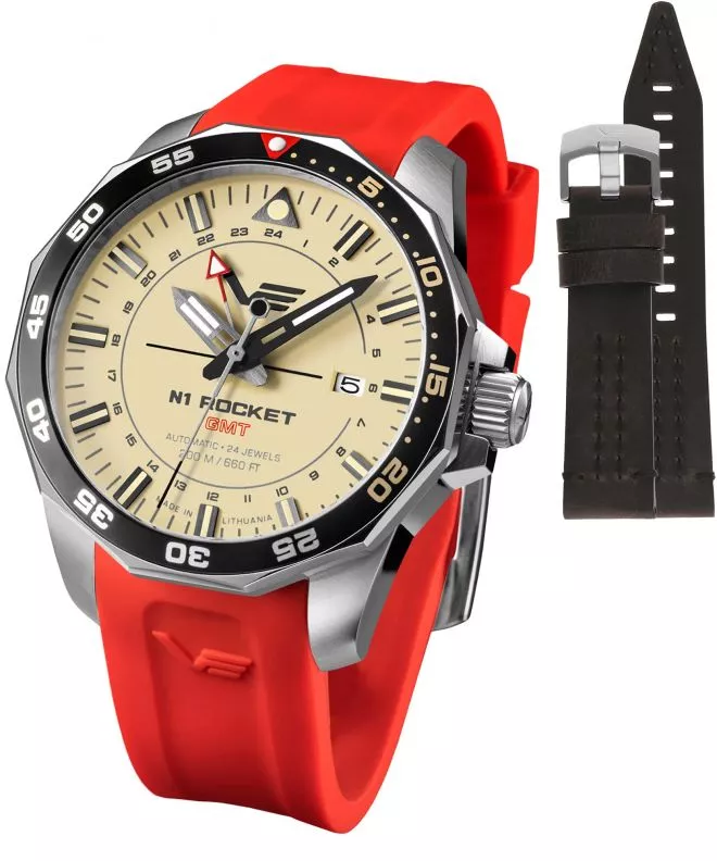 Zegarek męski Vostok Europe Rocket N-1 Automatic GMT Limited Edition + pasek Vostok NH34-225A713-42380
