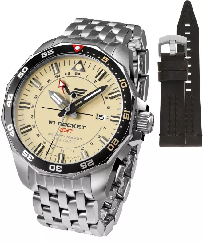 Zegarek męski Vostok Europe Rocket N-1 Automatic GMT Limited Edition + pasek Vostok NH34-225A713-736426