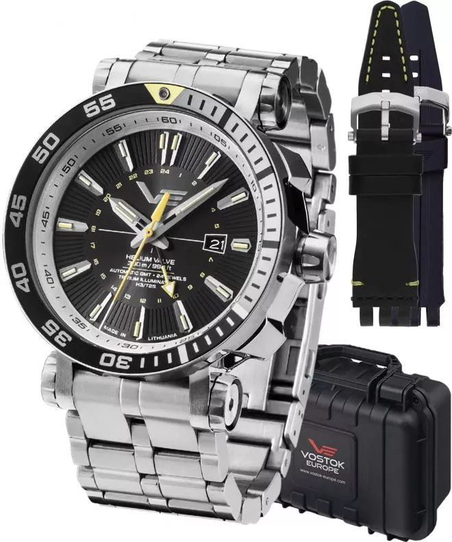 Zegarek męski Vostok Europe Energia GMT Limited Edition + 2 paski Vostok NH34-575A718-31995