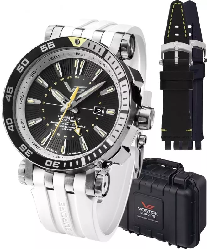 Zegarek męski Vostok Europe Energia GMT Limited Edition + 2 paski Vostok NH34-575A718-46371