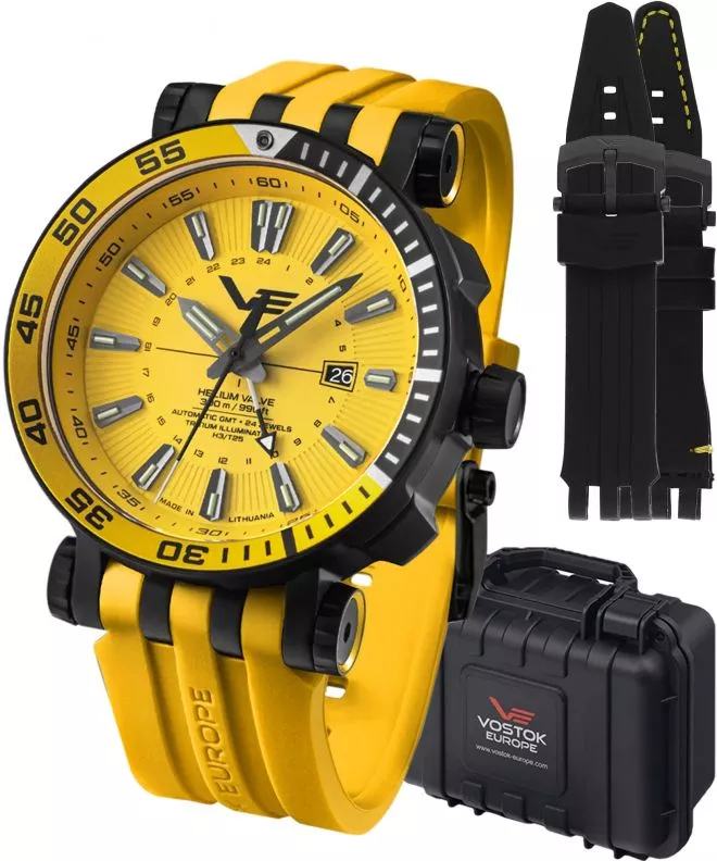 Zegarek męski Vostok Europe Energia GMT Limited Edition + 2 paski Vostok NH34-575C719-54499
