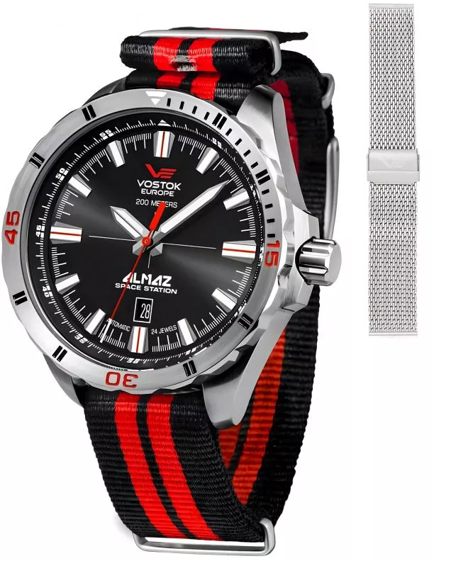 Zegarek męski Vostok Almaz Space Station Automatic Limited Edition + pasek Vostok NH35A-320A258B-6894