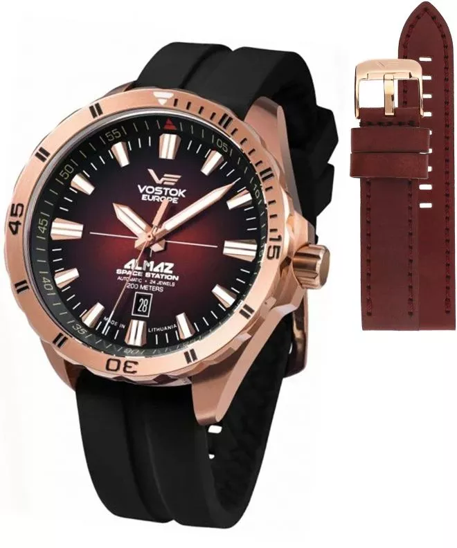 Zegarek męski Vostok Europe Almaz Space Station Limited Edition + pasek Vostok NH35A-320B679-7372