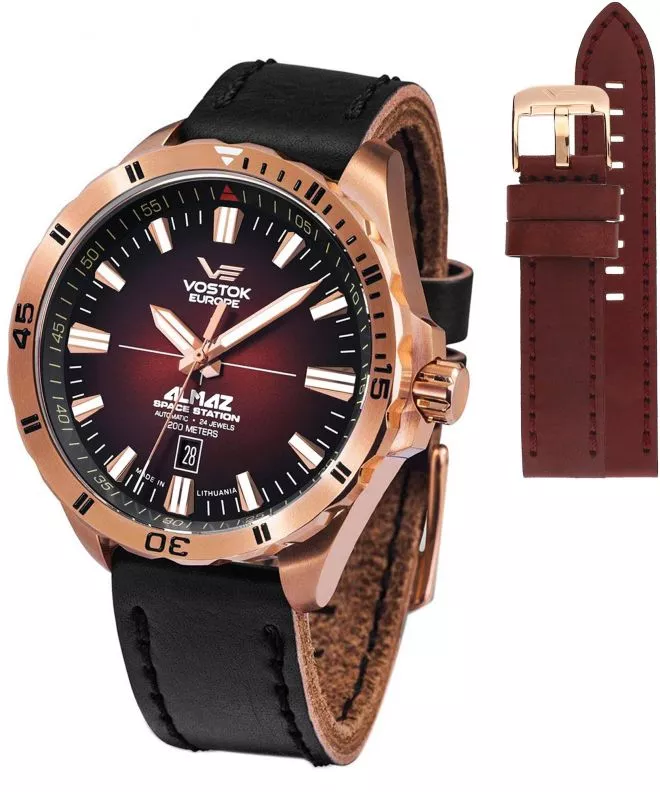 Zegarek męski Vostok Europe Almaz Space Station Limited Edition + pasek Vostok NH35A-320B679-8591