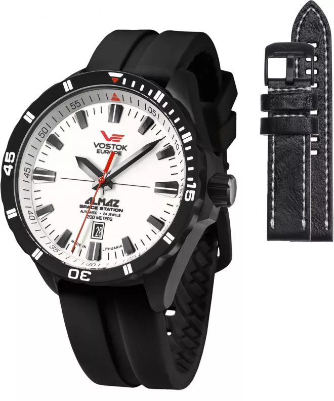 Zegarek męski Vostok Europe Almaz Space Station Limited Edition + pasek Vostok NH35A-320C680-7402