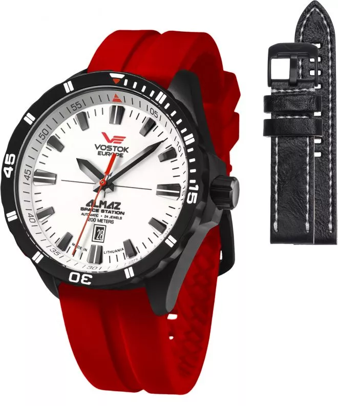 Zegarek męski Vostok Europe Almaz Space Station Limited Edition + pasek Vostok NH35A-320C680-7419