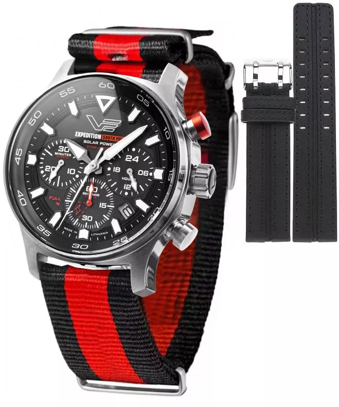 Zegarek męski Vostok Europe Expedition South Pole Solar Power Chronograph Limited Edition SET + pasek Vostok VR42-592A761-06894