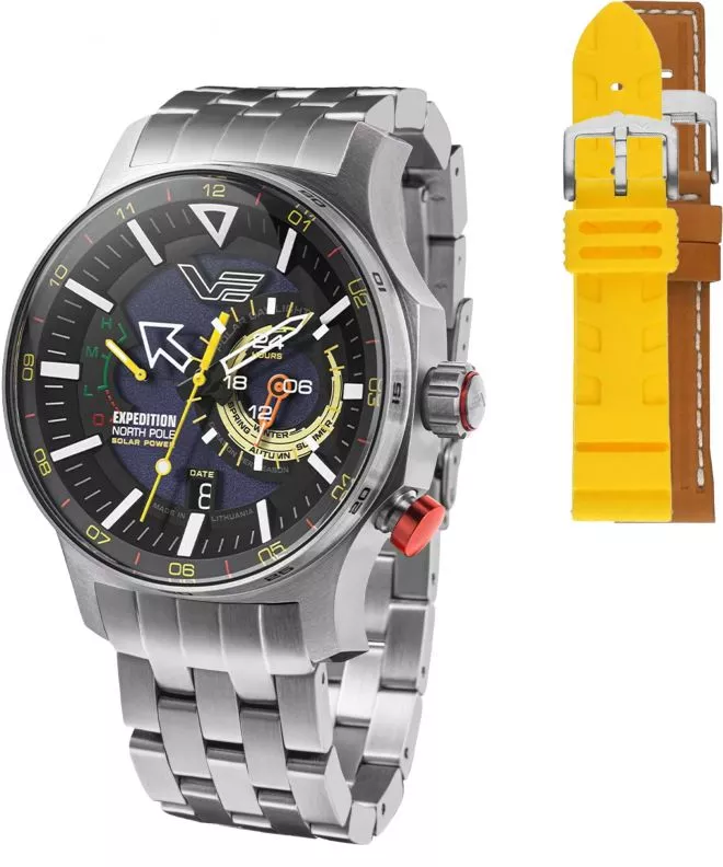 Zegarek męski Vostok Europe Expedition North Pole Polar Day Limited Edition SET + 2 paski Vostok VS57-595A735-38321