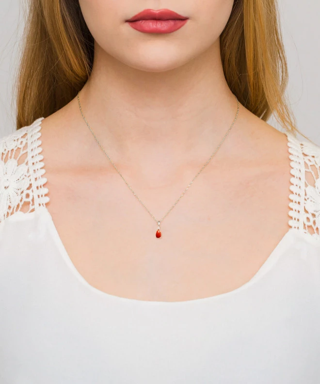 Zawieszka Bonore ze Złota próby 585 z koralem 0,65 ct 173754