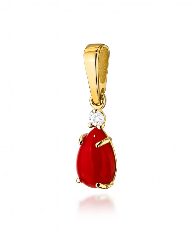 Zawieszka Bonore ze Złota próby 585 z koralem 0,65 ct 173753