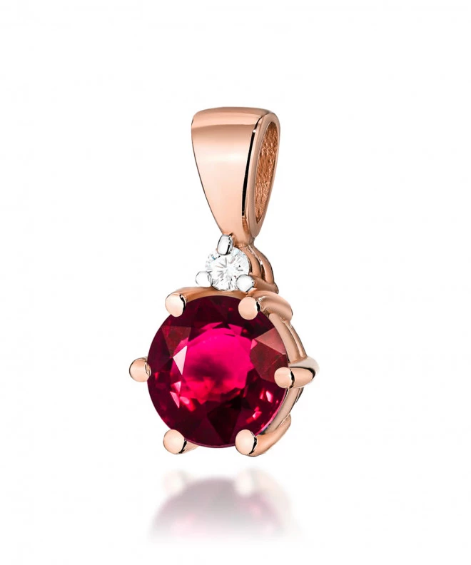 Zawieszka Bonore ze Złota próby 585 z rubinem 0,6 ct 173771