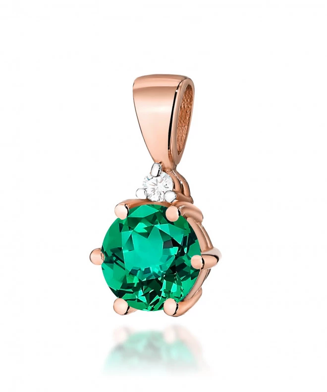 Zawieszka Bonore ze Złota próby 585 ze szmaragdem 0,5 ct 173779