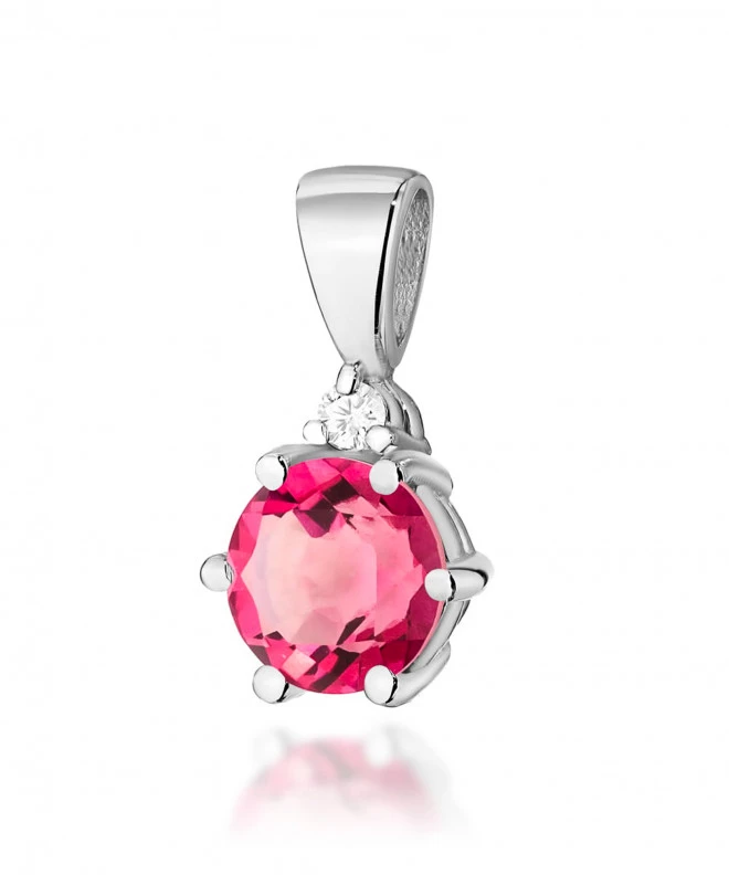 Zawieszka Bonore ze Złota próby 585 z różowym topazem 0,6 ct 173790