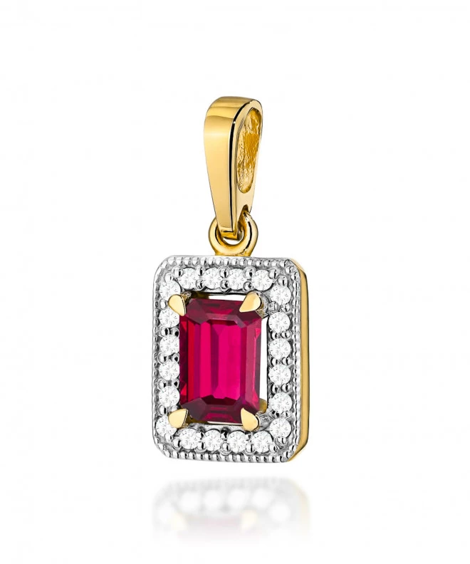 Zawieszka Bonore ze Złota próby 585 z rubinem 0,8 ct 173813