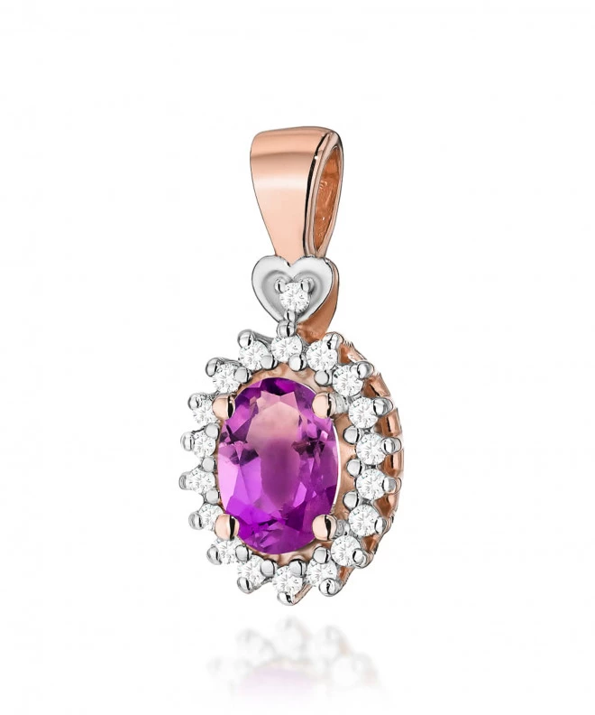 Zawieszka Bonore ze Złota próby 585 z ametystem 0,4 ct 173823