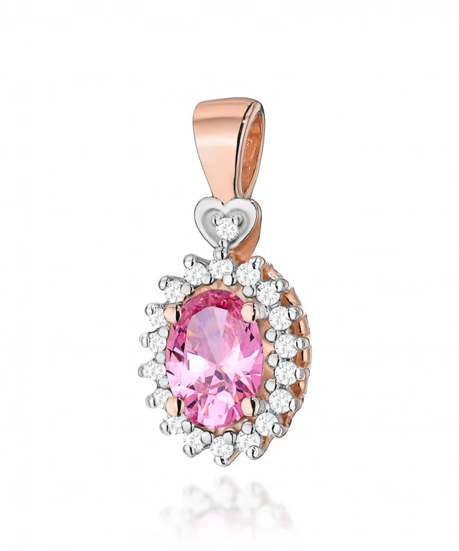 Zawieszka Bonore ze Złota próby 585 z różowym topazem 0,5 ct 173835
