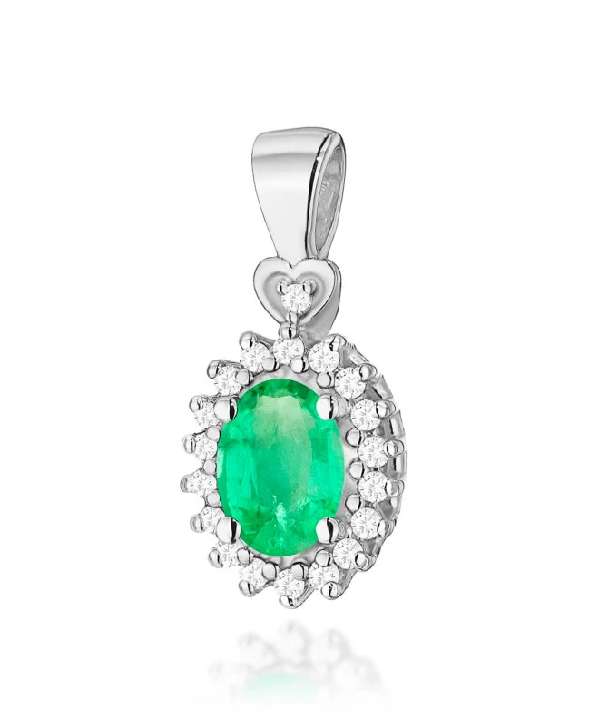 Zawieszka Bonore ze Złota próby 585 ze szmaragdem 0,4 ct 173841