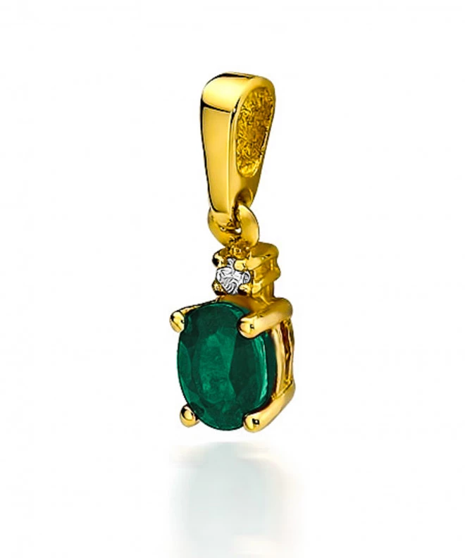 Zawieszka Bonore ze Złota próby 585 ze szmaragdem 0,4 ct 173165