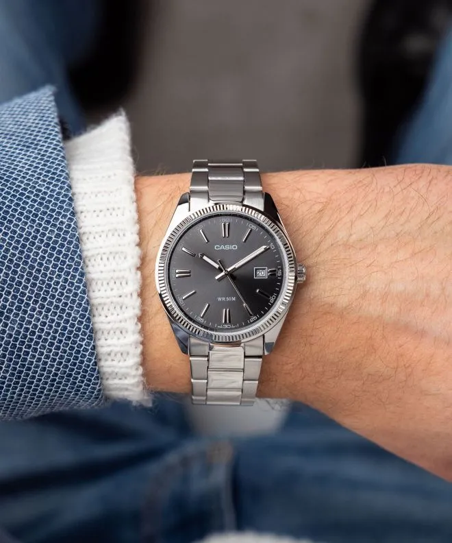 Zegarek męski Casio MTP czarny MTP-1302PD-1A1VEF (MTP-1302D-1A1VEF)
