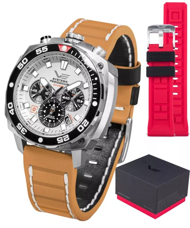 Zegarek męski Vostok Europe Systema Periodicum Oxygen Chronograph SET Limited Edition VK67-650A722
