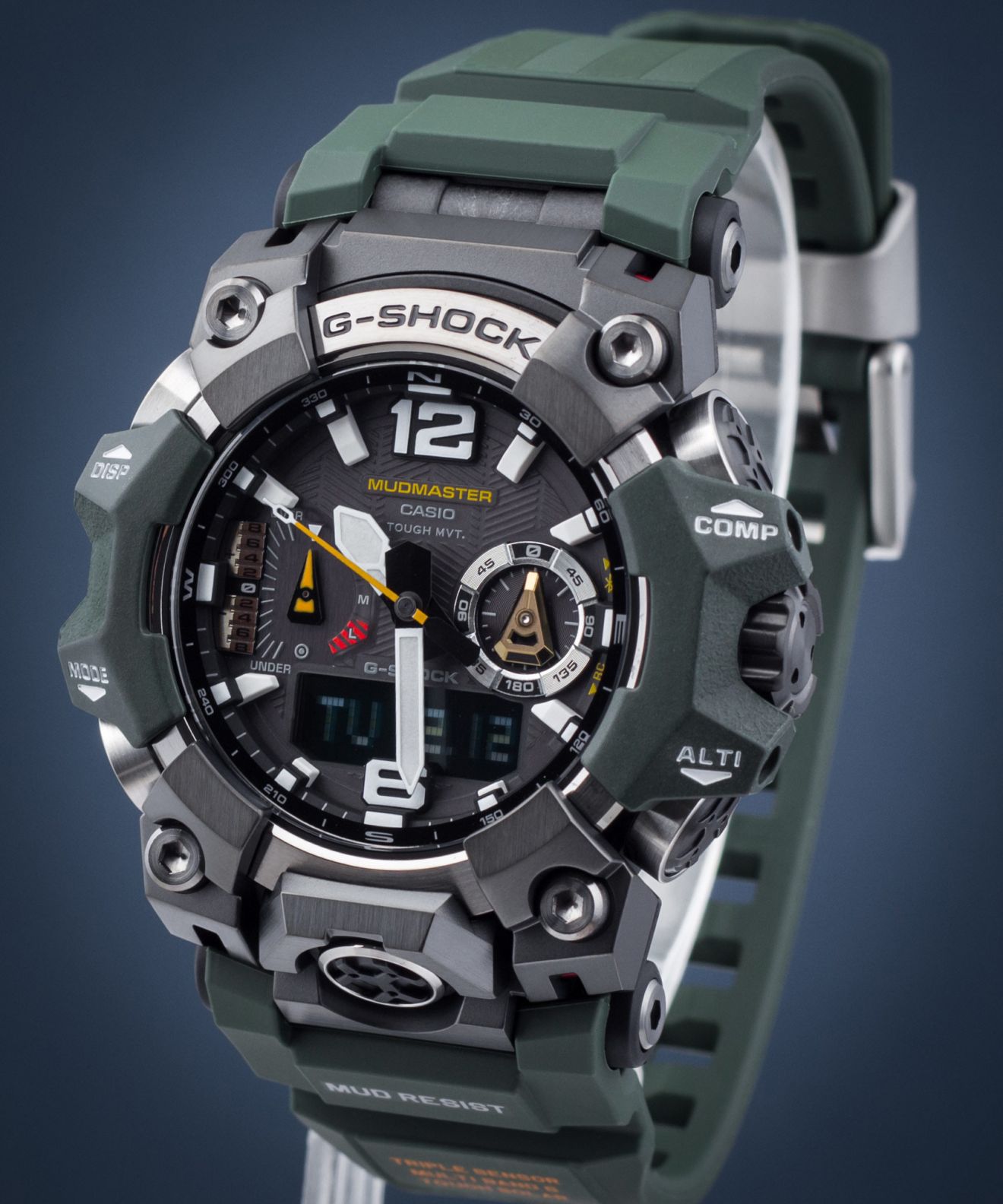 CASIO Orologio da uomo al quarzo con cinturino in acciaio inossidabile GWG- B1000-1A4ER, rosso, striscia