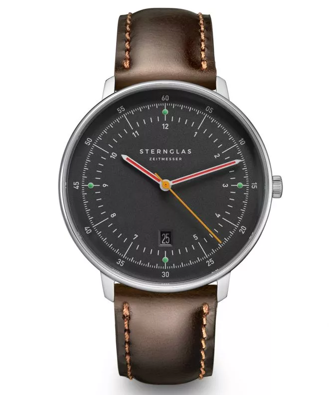 Zegarek męski Sternglas Hamburg Neugraphite S01-HH39-BR03