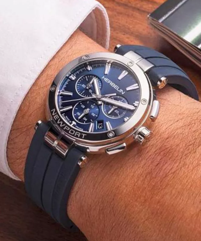 Zegarek męski Herbelin Newport Chronograph 37658AP15CB (37658/AP15CB)