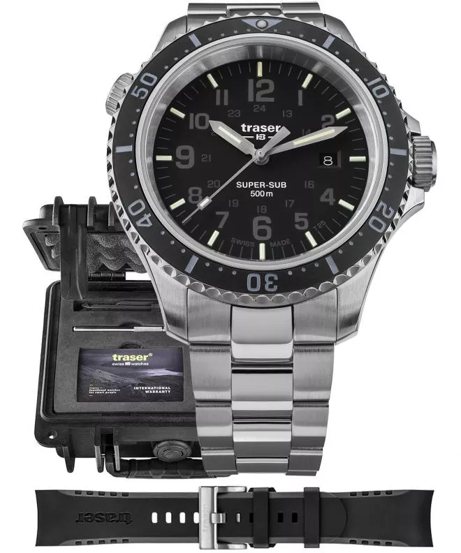 Zegarek męski Traser P67 SuperSub Black SET TS-109376