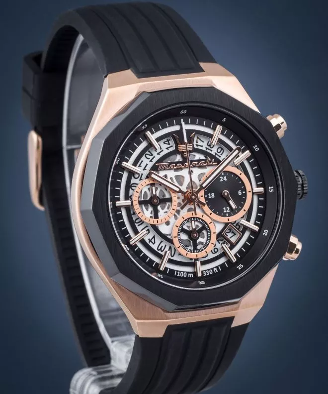 Zegarek męski Maserati Stile Skeleton Chronograph R8871642003