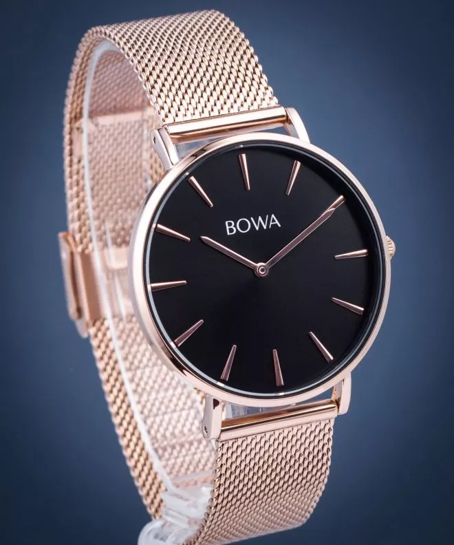 Zegarek BOWA New York Black Rose-Gold Mesh 38 NY387-17-187M