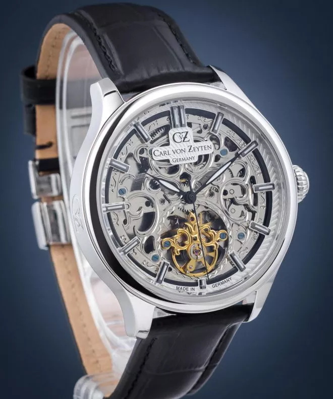 Zegarek męski Carl von Zeyten St. Georgen Skeleton Automatic CVZ0014SWHS
