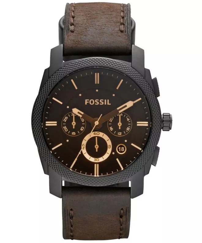 Zegarek męski Fossil Machine Leather Outlet FS4656-WYP222542